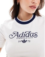 baby tee in white with logo