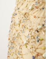 embellished stone halterneck mini dress in multi