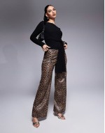 brushed asymmetric neck long sve top with tie waist detail black